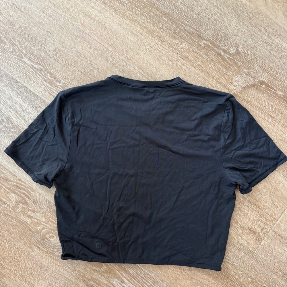 Lululemon Wundermost Crewneck Cropped T-Shirt | Size L - Picture 5 of 5
